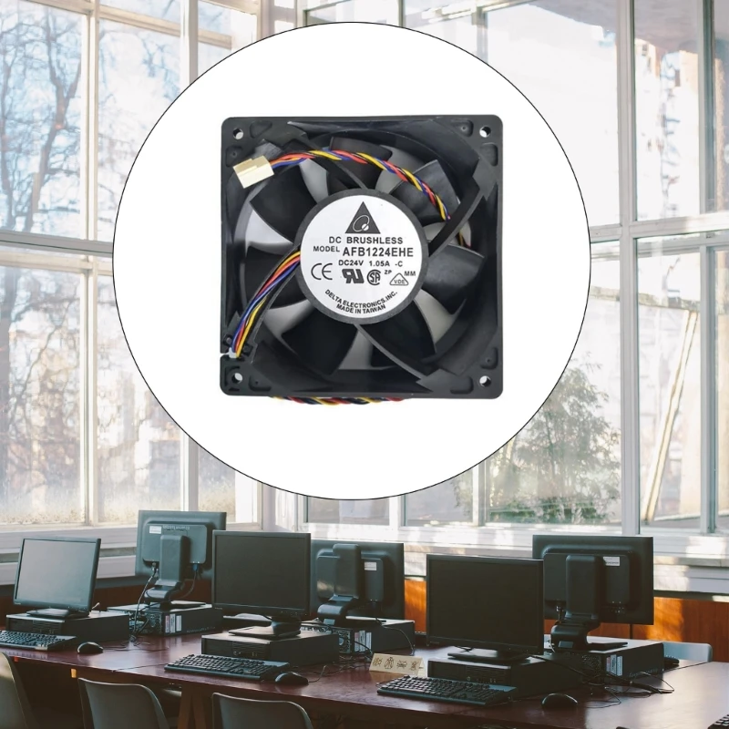 120mm Cooling Fan For Delta AFB1224EHE 24V 1.05A 120x38mm 2 Wire Computer CPU