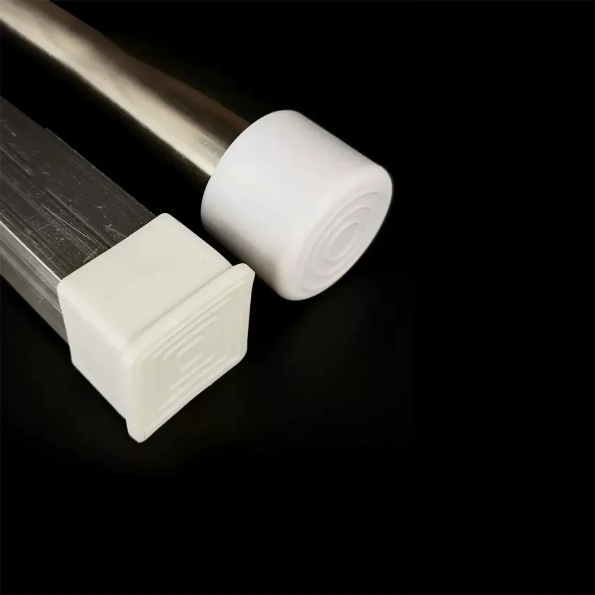 

White PVC Soft Rubber Tube Circular Square Plug Furniture Table And Chair Leg Protection Cover Anti Slip Foot Pad