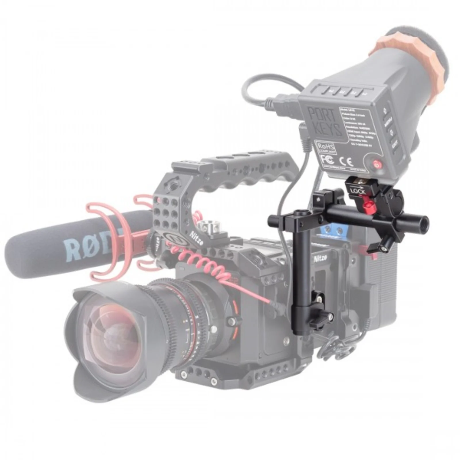 Nitze Swivel and Tilt Camera Cage EVF  WITH TILT AND SWIVEL ADJUSTMENT - EVF-K02 Compatible with Portkeys L-EYE