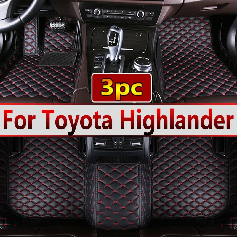 Car Floor Mats For Toyota Highlander five Seats 2015 2016 2017 2018 2019 2020 2021 Custom Auto Foot Pads Interior Accessories