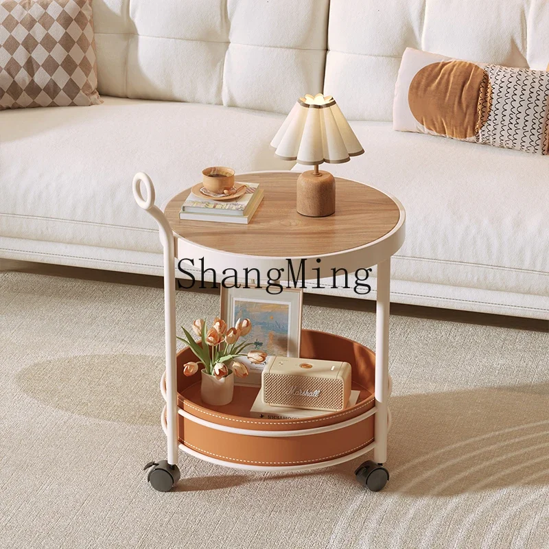 

CL high value sofa edge few movable living room simple creative household bedside storageround trolley