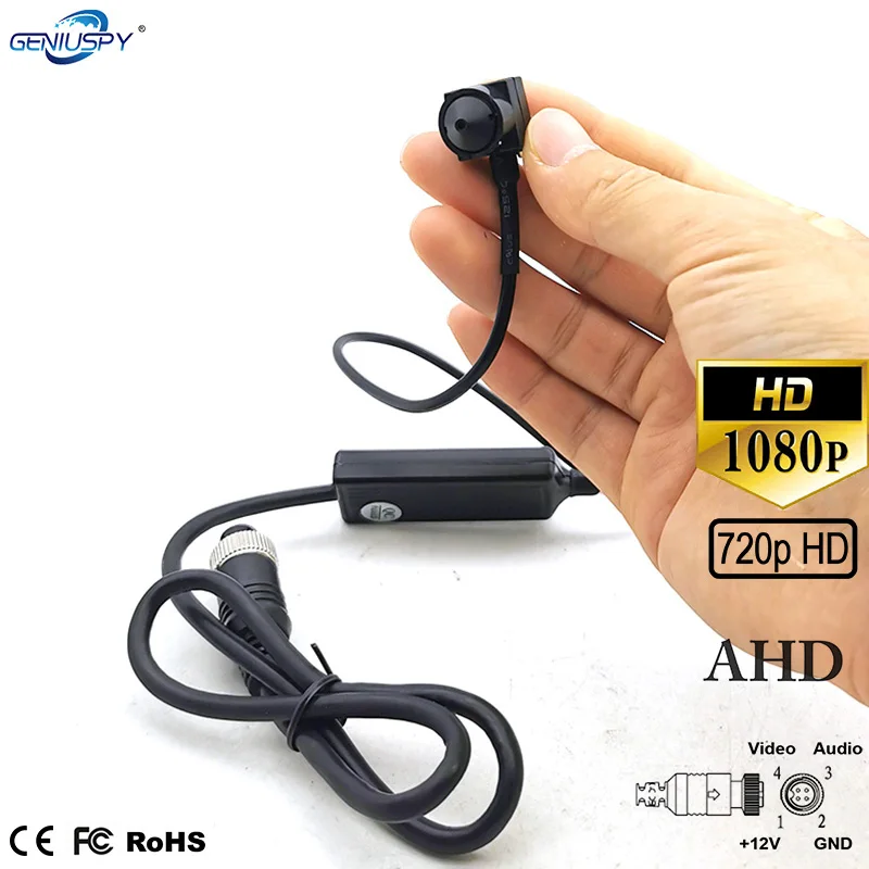 

1080P 2MP 4 IN 1 AHD CVI TVI CVBS CCTV Surveillance 15*15MM 720P Security Mini AHD Camera With Aviation Plug Car Use For MDVR