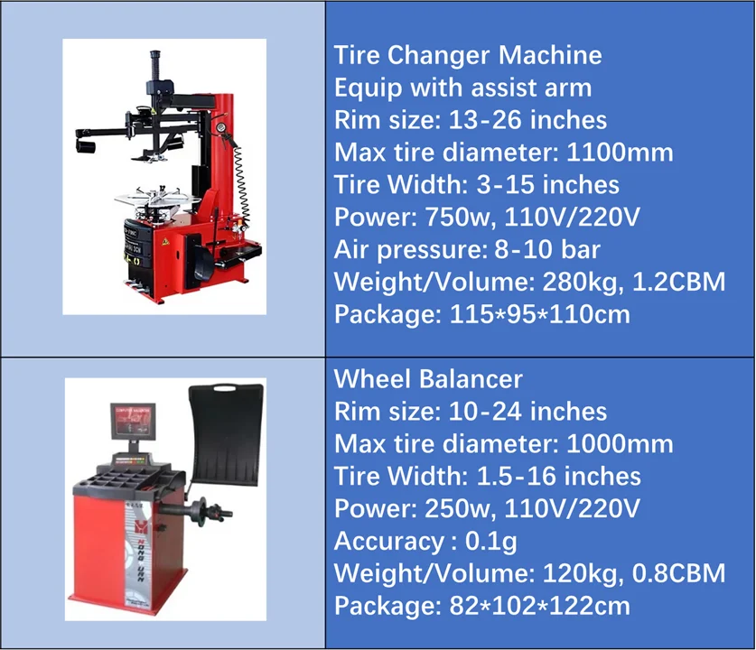 Automatic Tyre Changer Wheel Balance Machine Combo Workshop Tire Fitting Wheel Balancer Car Tire Changer