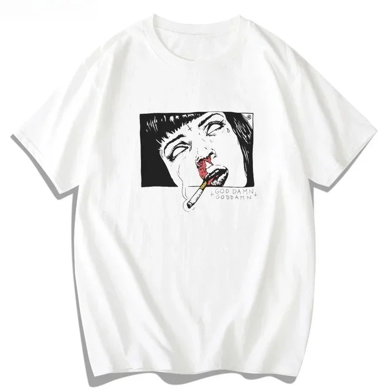 

Американский фильм «Криминальное чтиво» Квентин «Криминальное чтиво», культурная рубашка с короткими рукавами, мужские и женские футболки, хлопковые футболки с круглым вырезом