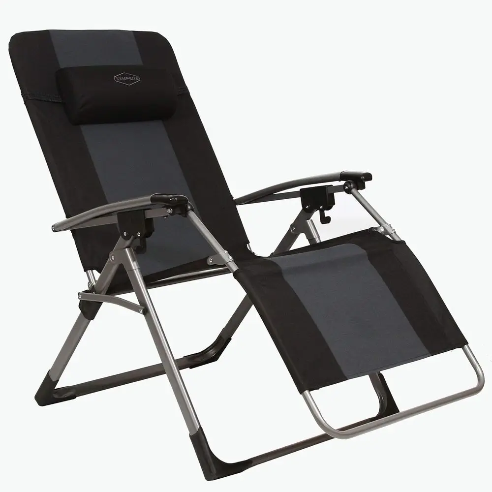 

Zero Gravity Reclining Beach Chair for Outdoor Relaxation, 300 lbs Capacity, Gray/Black