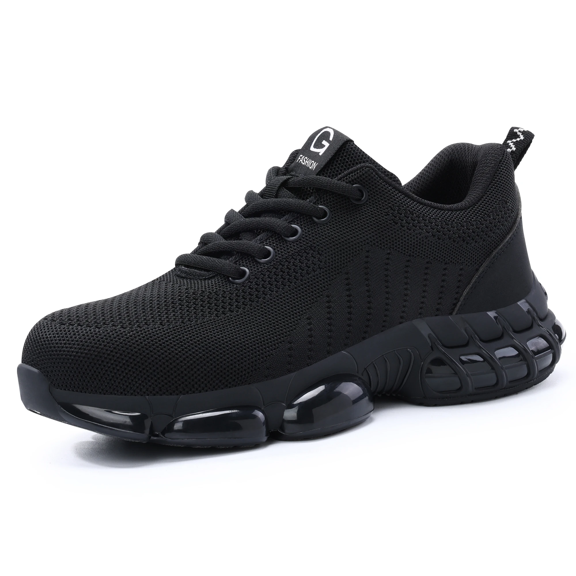 Veiligheidsschoenen met roterende knop Heren Stalen neus Sneaker Luchtkussen Werkschoenen Man Lekbestendige werkveiligheidslaarzen Beschermende schoenen
