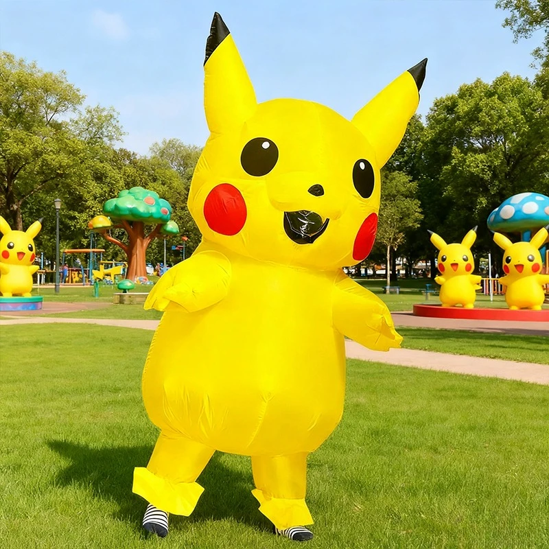 

Надувной костюм Пикачу Эльф Покемон Надувной цельный забавный нарядный костюм Хэллоуин Косплей Праздничный костюм для вечеринки