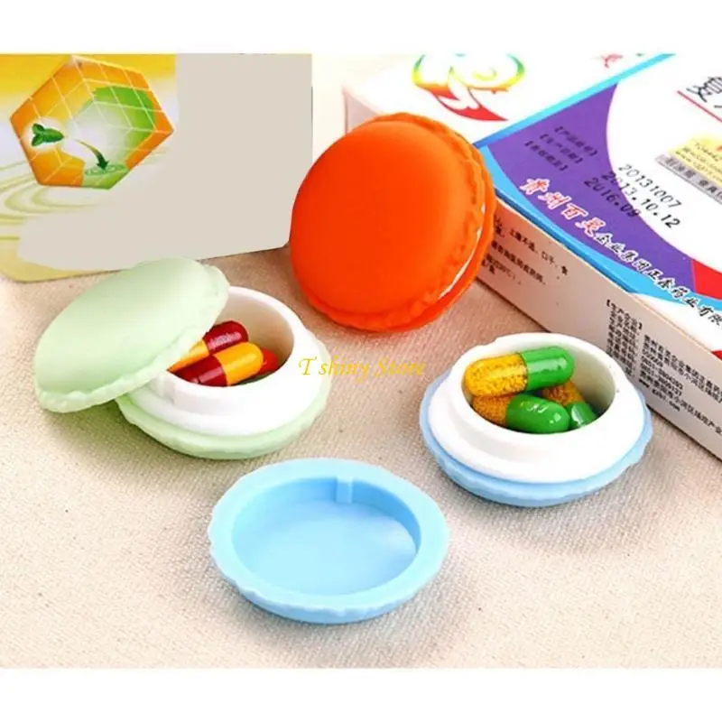N58F 18 Pack Portable Macaron Coque Compact Plastic for Jewelry and Makeup