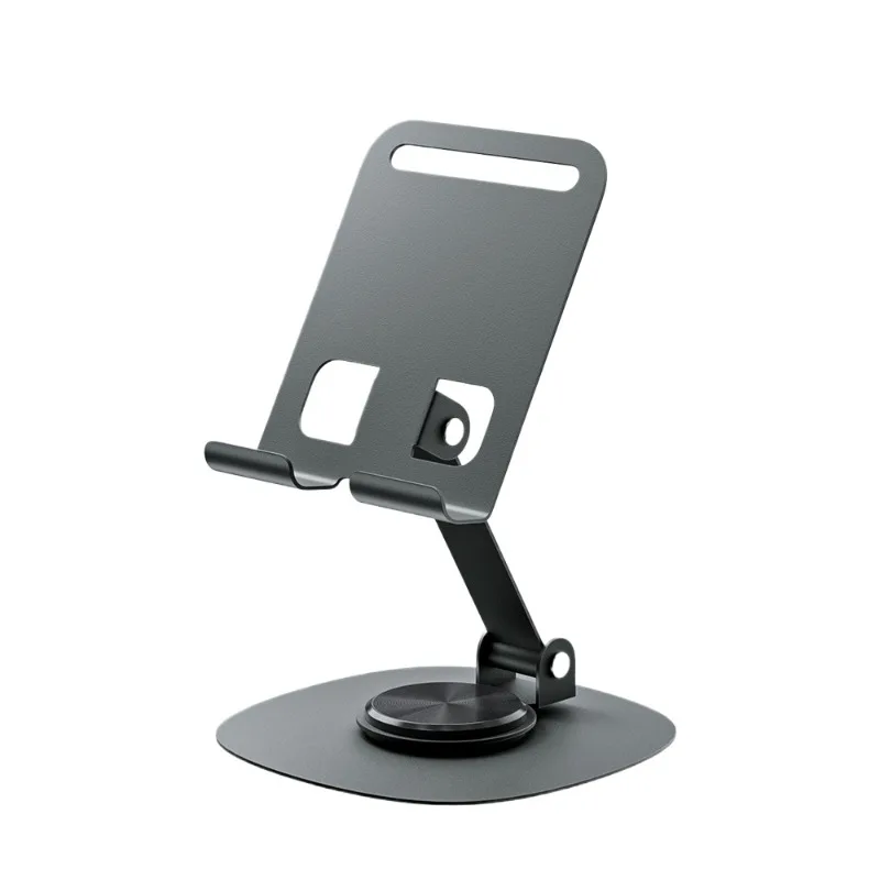 

Stable Aluminum Phone Stand 360 Rotating Foldable Desktop Holder For All Smartphones Tablets Adjustable Portable Desk Mount