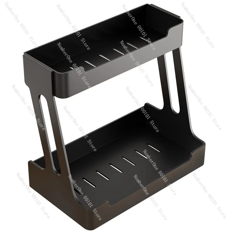 キッチン調味料ラック--家庭用多機能二層調味料ラック