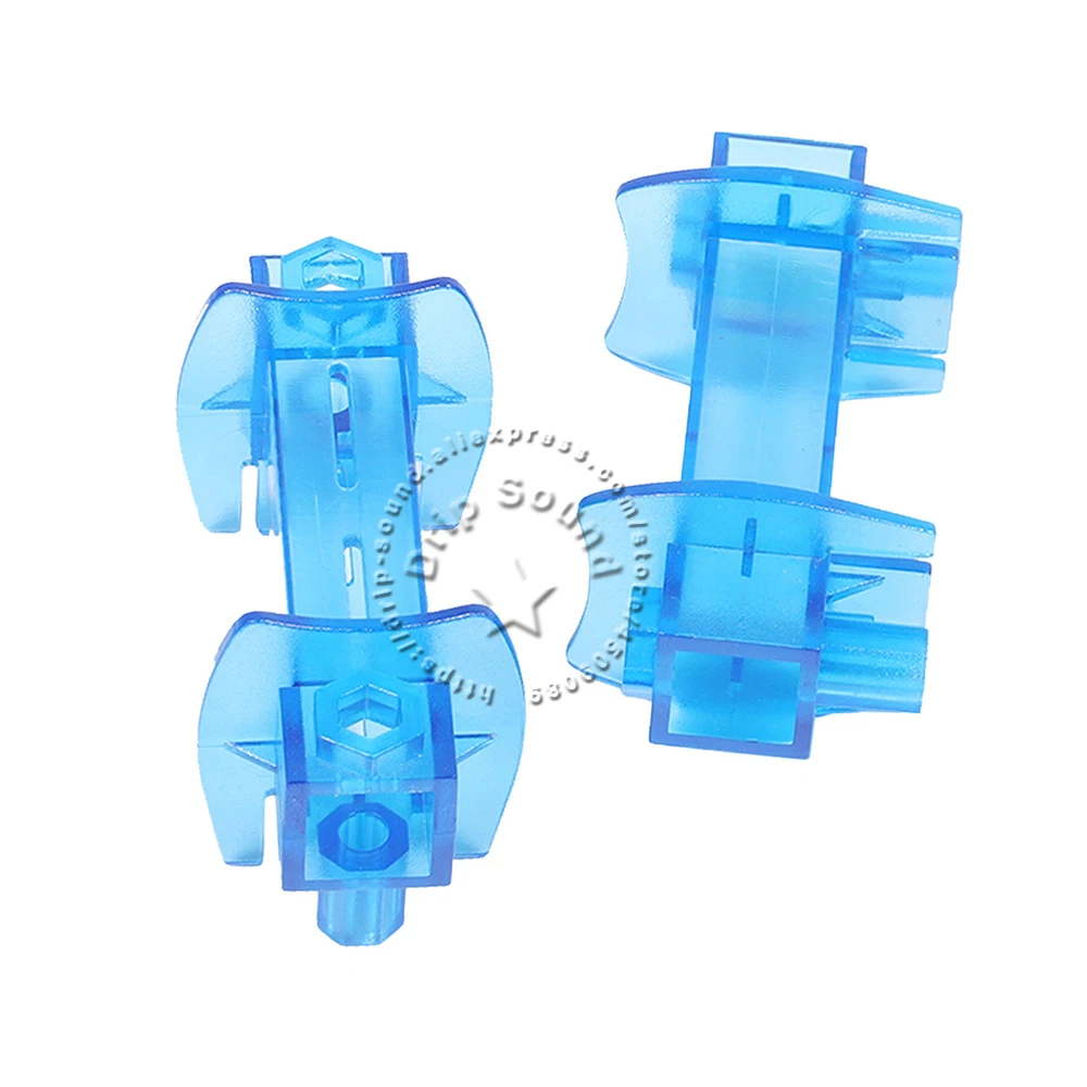 2Pcs Blue Square Round ABS Plastic High Temperature Resistant Bobbin Winding Skeleton Frame for Speaker Crossover Inductor Coil