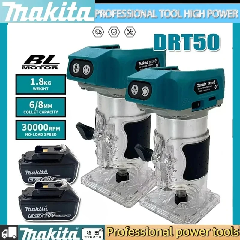 

Аккумуляторный фрезер Makita DRT50 с бесщеточным двигателем для гравировки и фрезерования по дереву