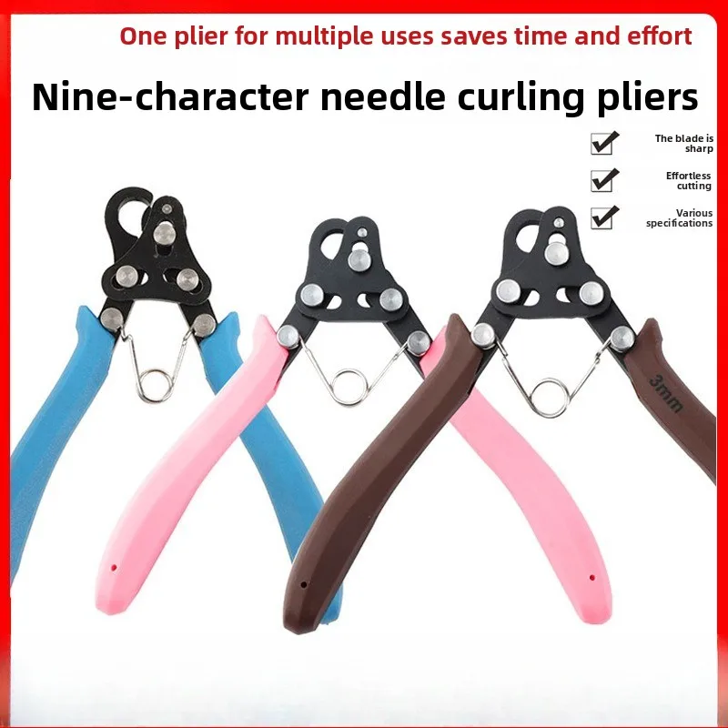 Wire Wrapping Pliers 9 Pin Rolling Tool, Round Nose Jewelry Looping Pliers for Bending Loops & Rings - DIY Craft Kit