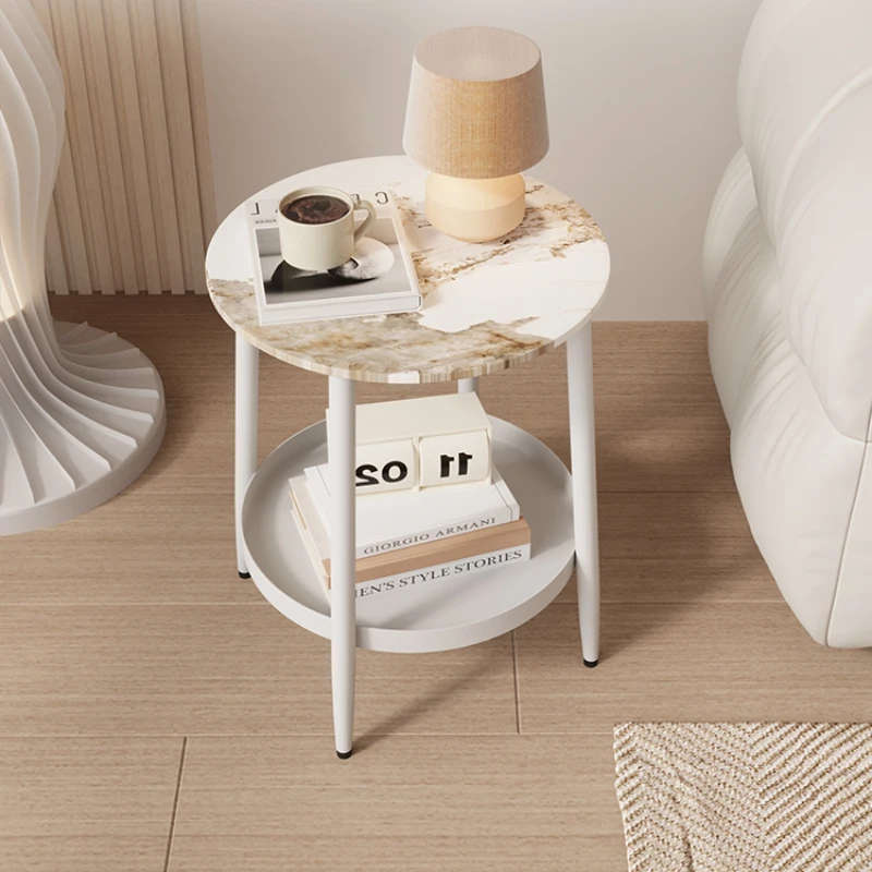 

rock board edge table, light luxury sofa edge cabinet, simple and creative bedroom, round bedside,coffee table, corner table