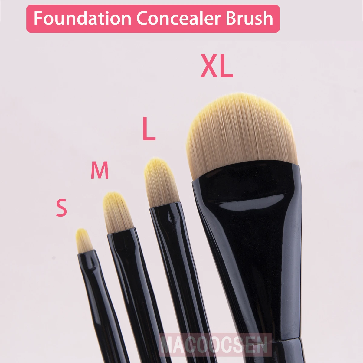 

Ultra Thin Flat Round Foundation Brush Tongue Shaped Concealer Makeup Brush Foundation + Concealer+ Lip+ Detail Makeup Tool