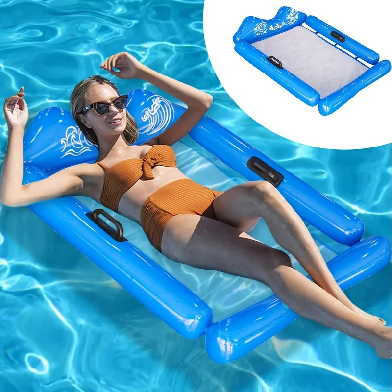 

Надувной гамак-плот для бассейна, многофункциональный плавающий матрас-шезлонг для воды