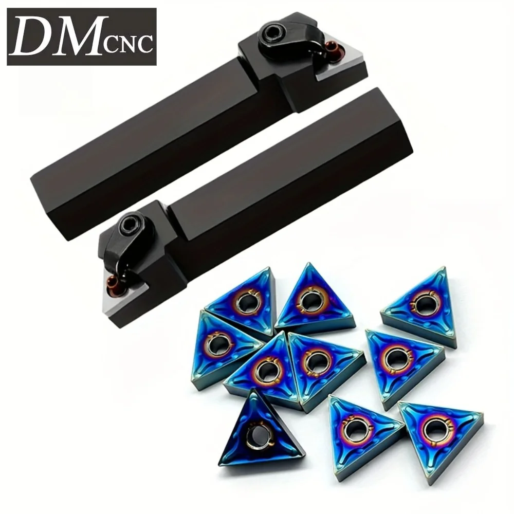 

12 шт. MTJNR1616H16 + MTJNL1616H16 Набор держателей инструментов с нано-синими вставками TNMG160404-MA - токарный набор с ЧПУ для стали и нержавеющей стали Ste