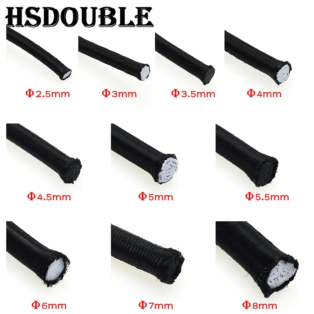 Strong Elastic Rope Cord Bungee Shock Cord Stretch String for DIY Jewelry Making Outdoor Project Tents Kayak Boat Bag Luggage