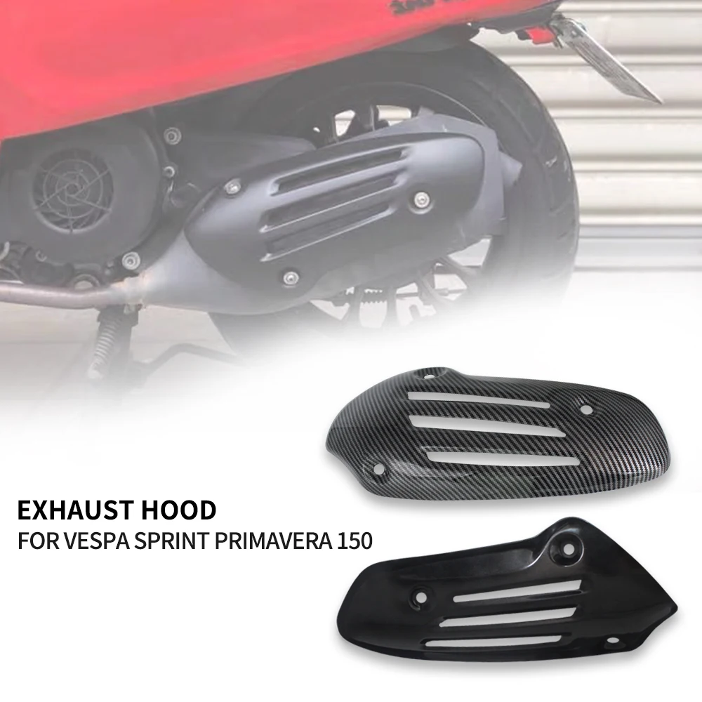 Exhaust Pipe Cover Muffler Guard Fit for Vespa Sprint150  Primavera Lxv 125 150 ABS Accessories