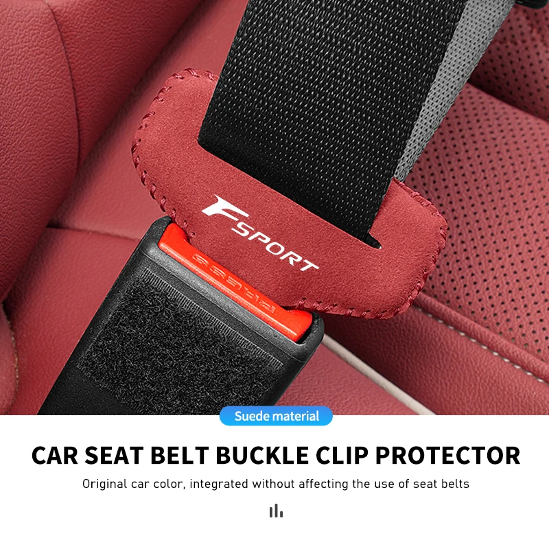 For Lexus Suede Car Seat Belt Buckle Protector Clip Anti-Scratch Cover RX 300 330 IS 250 300 GX 400 460 UX 200 NX LX LS GS