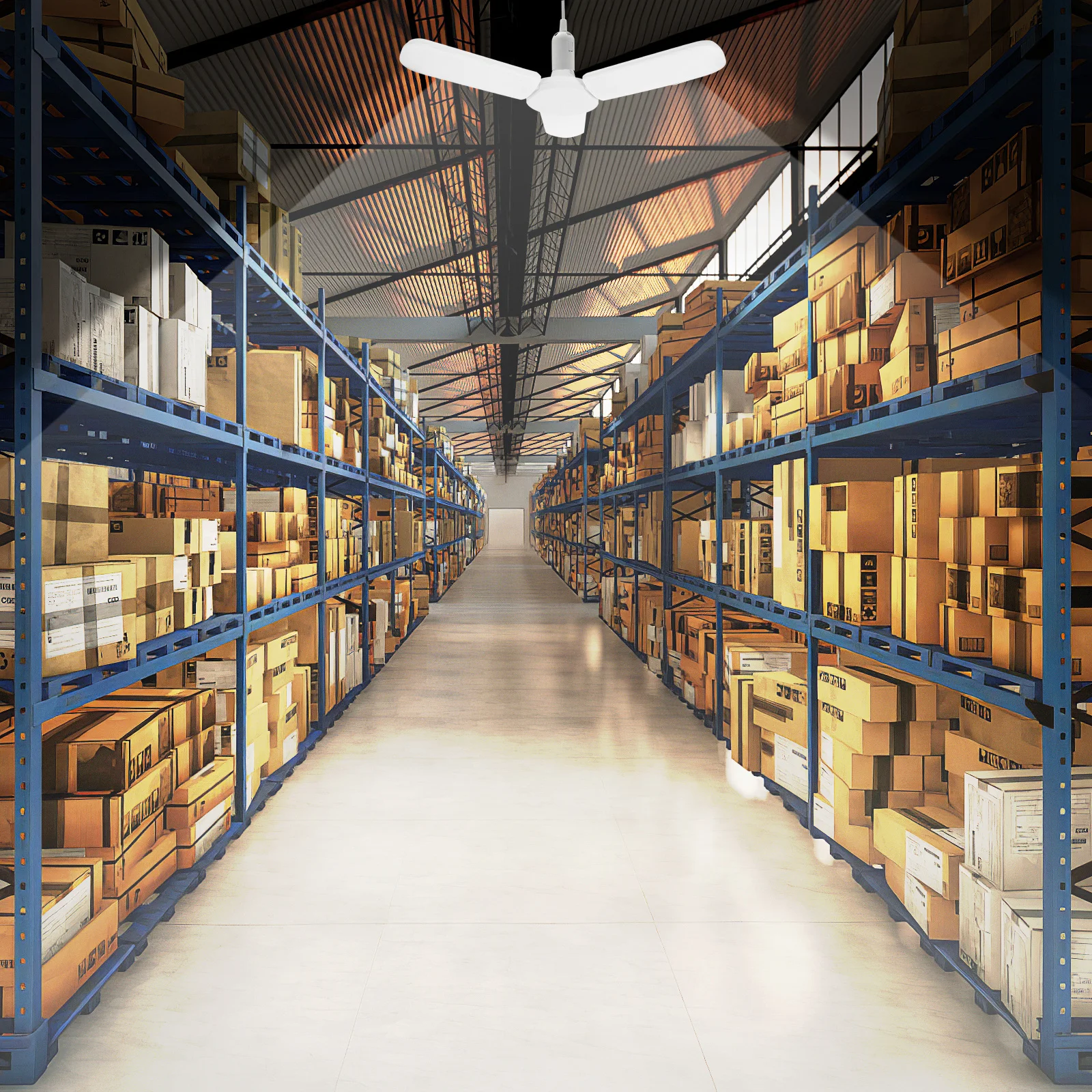 

E27 45W Corn LED Bulbs Foldable Fan Light Bright Bedroom Living Room Bar Home Garage Light 6500k Cold White No Flicker