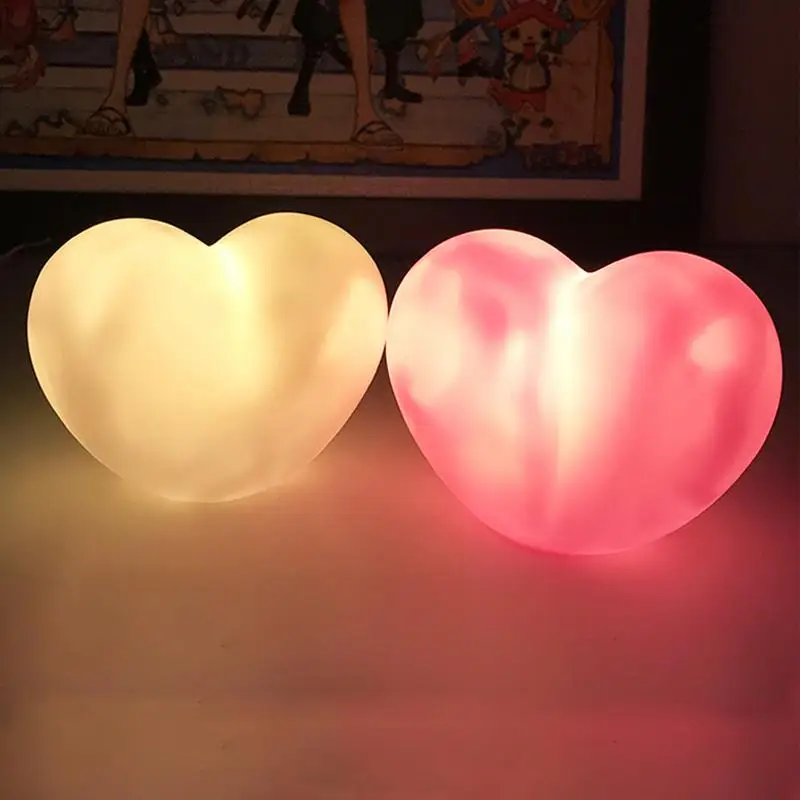 Creative Love Heart LED 3D Lamp Wedding Romantic Red Pink Night Light Ornament Birthday Christmas Ambient Light Home Decoration