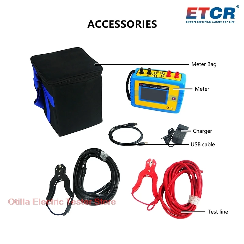 ETCR3660C Switche Battery Parallel Connection Resistance Meter Transformer DC Resistance Tester 1.0uΩ~50.00kΩ Cable Conductor
