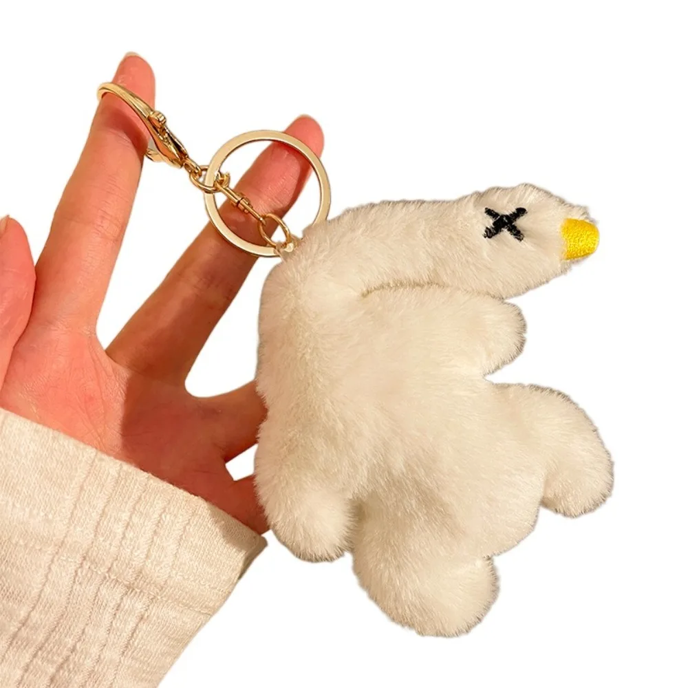 

Stuffe Roast Duck Keychain Animal Cartoon Big Goose Bag Pendant Decoration Creative Roast Duck Key Ring Jewelry Gift