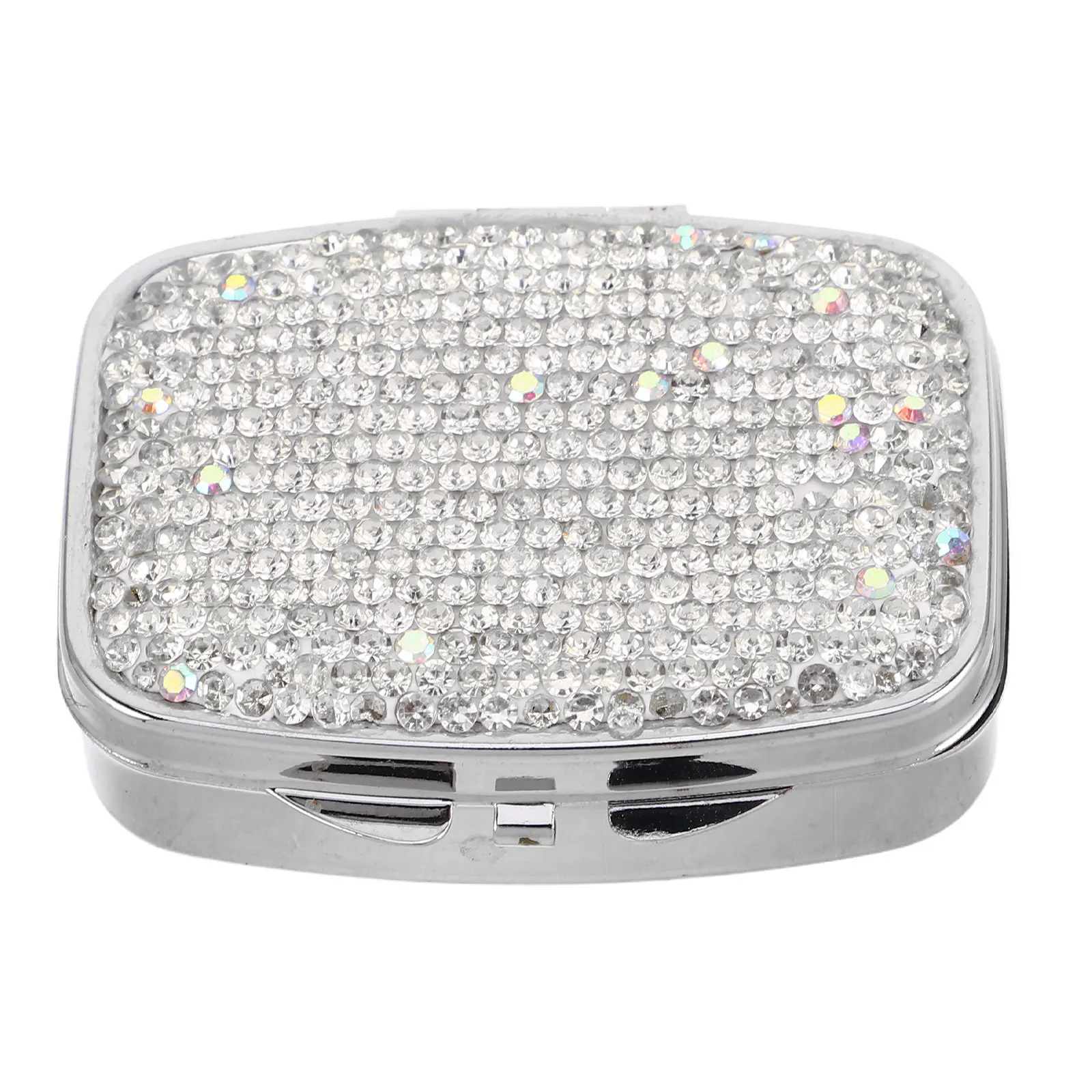 

Mini Travel Pill Organizer Sturdy Build Sparkling Decoration Portable Medicine Case for Daily Vitamins Supplements on The Go