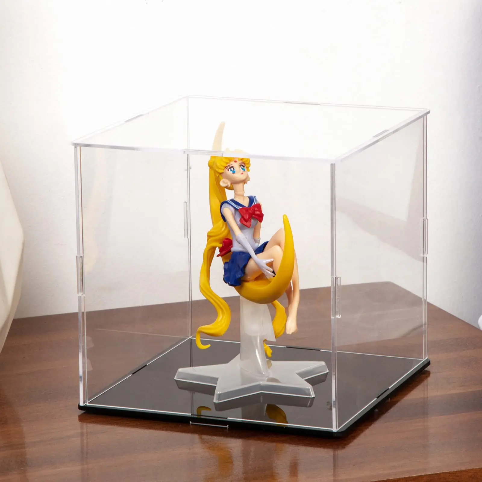 علبة عرض أكريليك شفافة مجمعة للمقتنيات صندوق أكريليك لعرض أرقام تخزين لعبة عرض حماية ضد الغبار