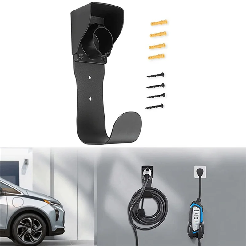 

SAE J1772 EV Charger Holder Wall Mount For J1772 EV Charger Models Charging Cable Holder-X67A