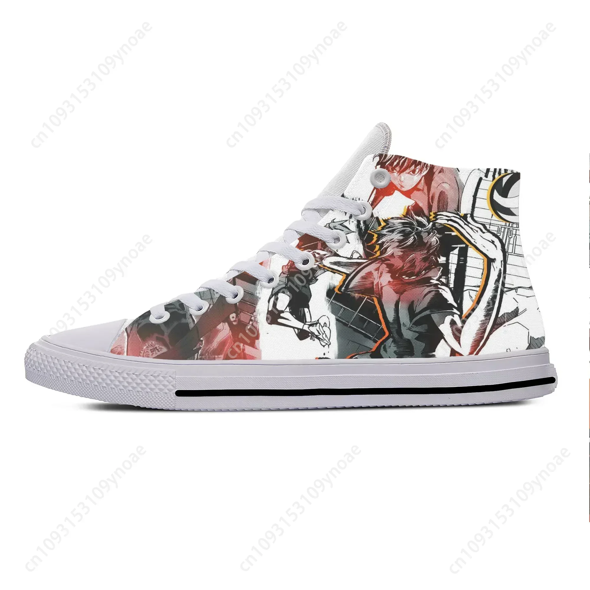 Japanese Anime Manga Cartoon Haikyuu Hinata Shoyo Casual Cloth Shoes High Top Lightweight Breathable 3D Print Men Women Sneakers 4