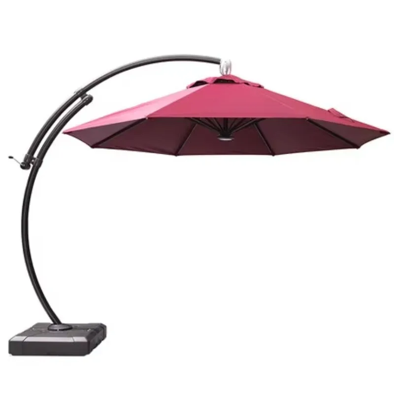 Outdoor Waterproof Hanging Umbrella 3m 8 Ribs Aluminum Frame 360 Degree Rotating Fade-resistant Fabric Hotel Outdoor Furniture
