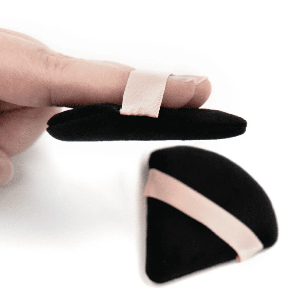 3er-Pack Präzisions-Make-up-Puffs, dreieckige Mikrofaser, weich, wiederverwendbar, loser Puder, gepresster Puder, Foundation, Concealer-Cremes