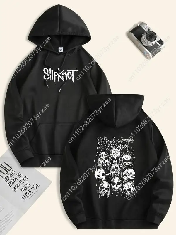 

Slipknot Skull Print Hoodie Retro Sweatshirt Men Women Pullover Fashion Comfortable Hoodies Sweatshirts Breathable Vintage Tops