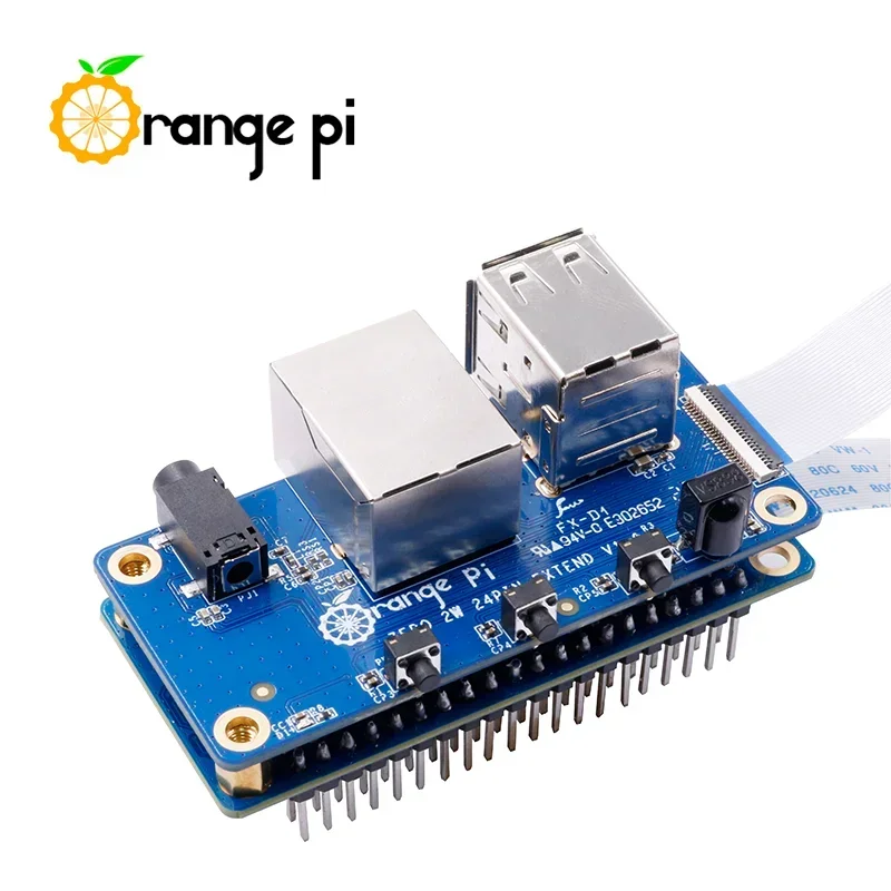 Orange Pi Zero 2 W 1G+Expansion Board,DDR4 Allwinner H618 Orange Pi Zero 2W WiFi+BT BLE SBC Single Board  Zero2W Mini