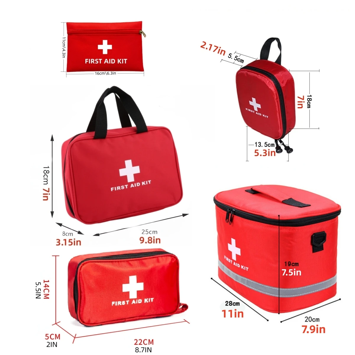 Borsa di pronto soccorso multistrato portatile per uso domestico vuota, Kit di medicinali portatile da viaggio all\'aperto per l\'escursionismo