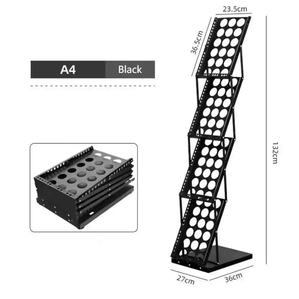 A4 Magazine Brochure Catalogue Literature Poster Page Holder Tray Folding Holder Display Rack In Booth Exhibition Shop Display