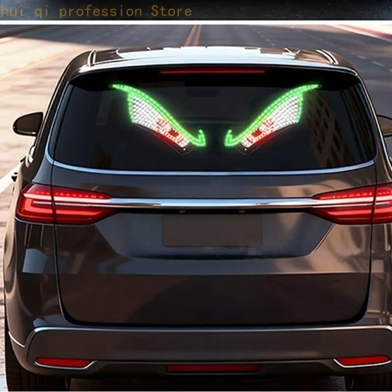 Stilvolle USB-betriebene LED-Automobil-Styling-Leuchte mit Dämonenauge und Adlermotiv für Motorräder, Autos, Fahrräder, 2 Stück – Detail 5