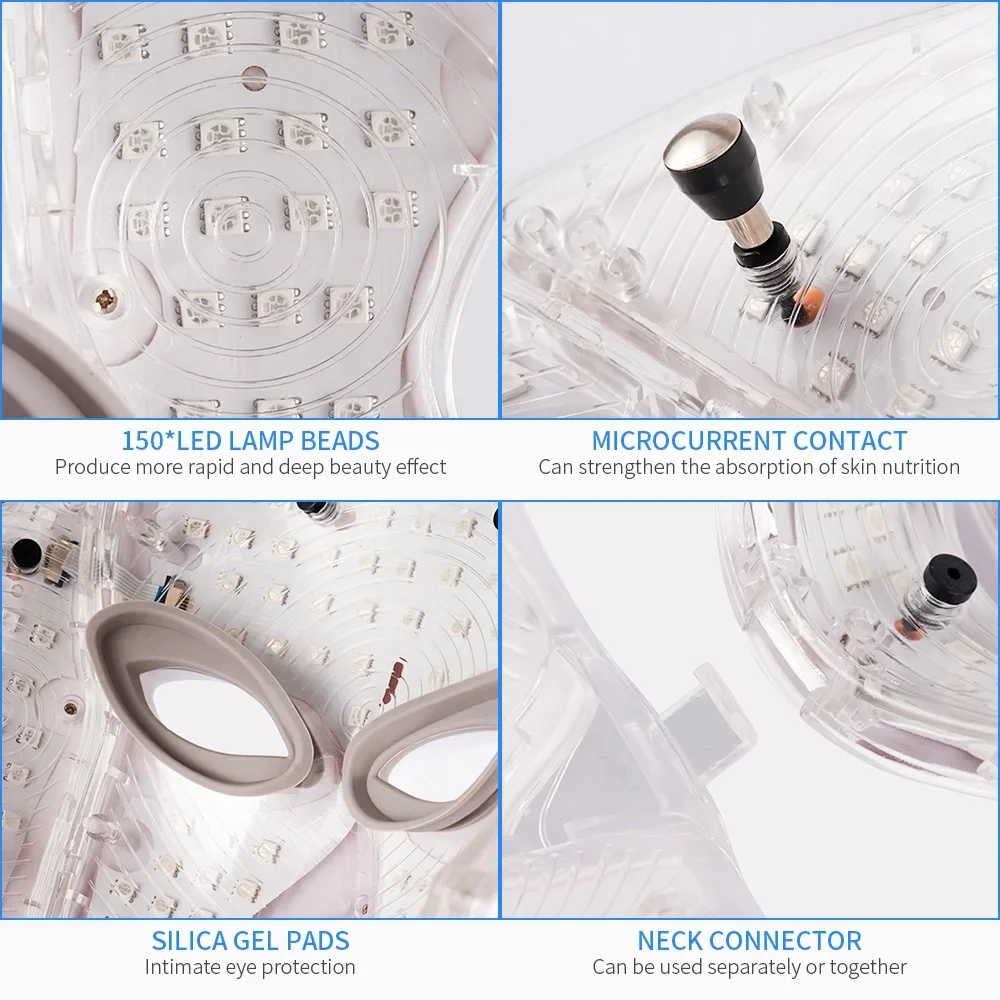 7 クルール LED マスク光療法ソイン デ ラ ピュー抗ニキビマシンマスク顔クール ビューティー マスク美容マスク