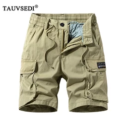 Summer Men Cotton Cargo Shorts Mens Jogger Sport Casual Beach Shorts Man Bermuda Streetwear Outdoor Fashion Shorts Pants Trouser