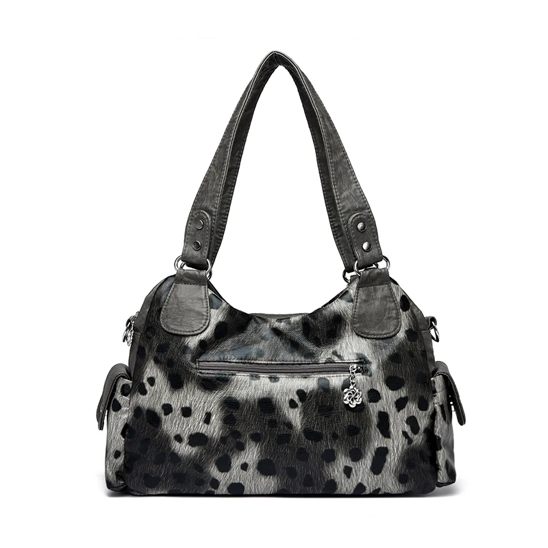 Retro-Punk-Umhängetasche für Damen, Metallkette, mehrere Taschen, großes Fassungsvermögen, PU, verstellbarer Riemen, Umhängetasche für den Pendelverkehr, Einkaufen – Detail 13