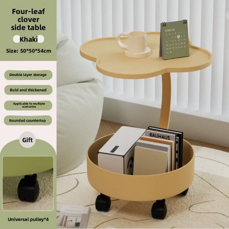 Multi-functional Side few Double sofa side cabinet Table mobile shelf Small coffee table sturdy and durable