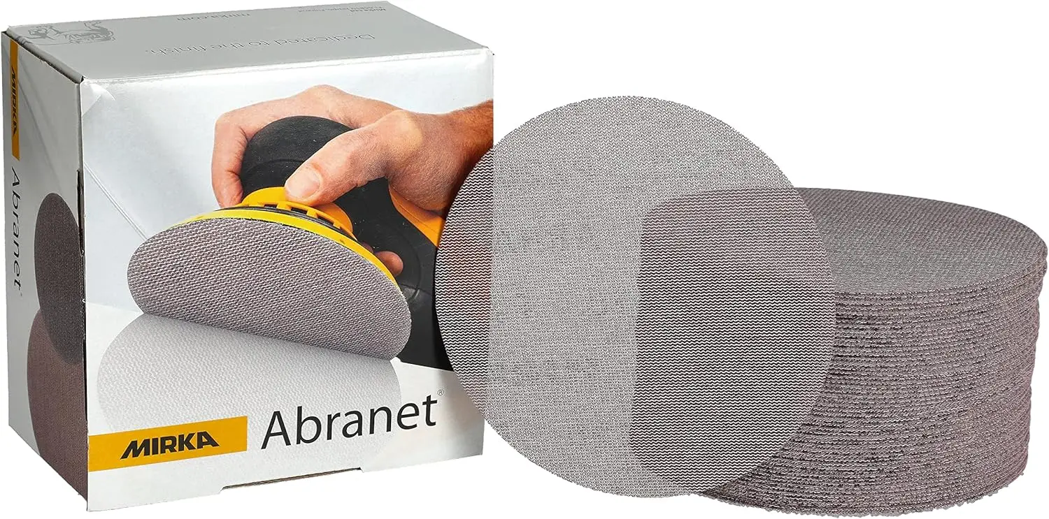 

6-inch 240 Grit Hook and Loop Sanding Discs, Dust-Free Mesh Pads for Wood, Metal, Plastic, 50pcs Orbital Sanders