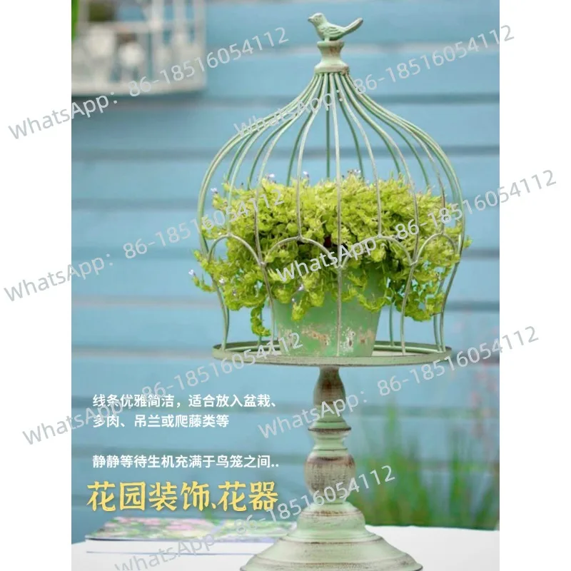 

Iron Art Outdoor Garden Balcony Decoration Ornaments, Gardening Landscaping Flower Pots, Trays, Bird Cages, Climbing Vine Frames
