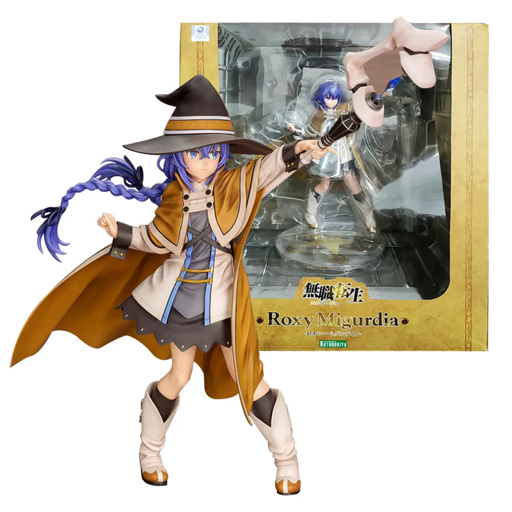 25CM Anime Mushoku Tensei Isekai Ittara Honki Das Roxy Migurdia Figure Model Standing Hat Toy Gift Collection Action Figure PVC