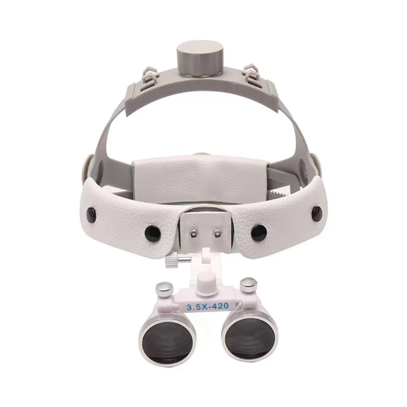 Lupas dentales binoculares 2.5X / 3.5X con faro médico, lupa para casco quirúrgico para operación de odontología