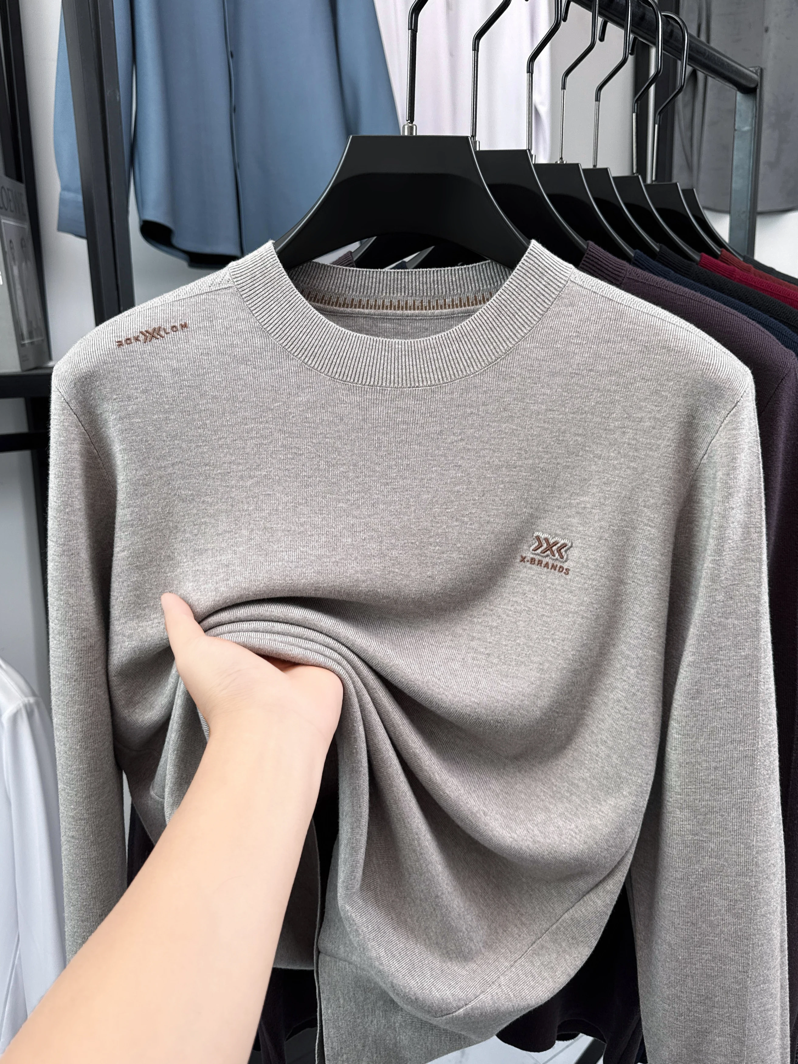 

Men's Cardigan Half Zip Stand Collar Sweater Winter 2026 New Fried Dough Twists Knitting Base Coat