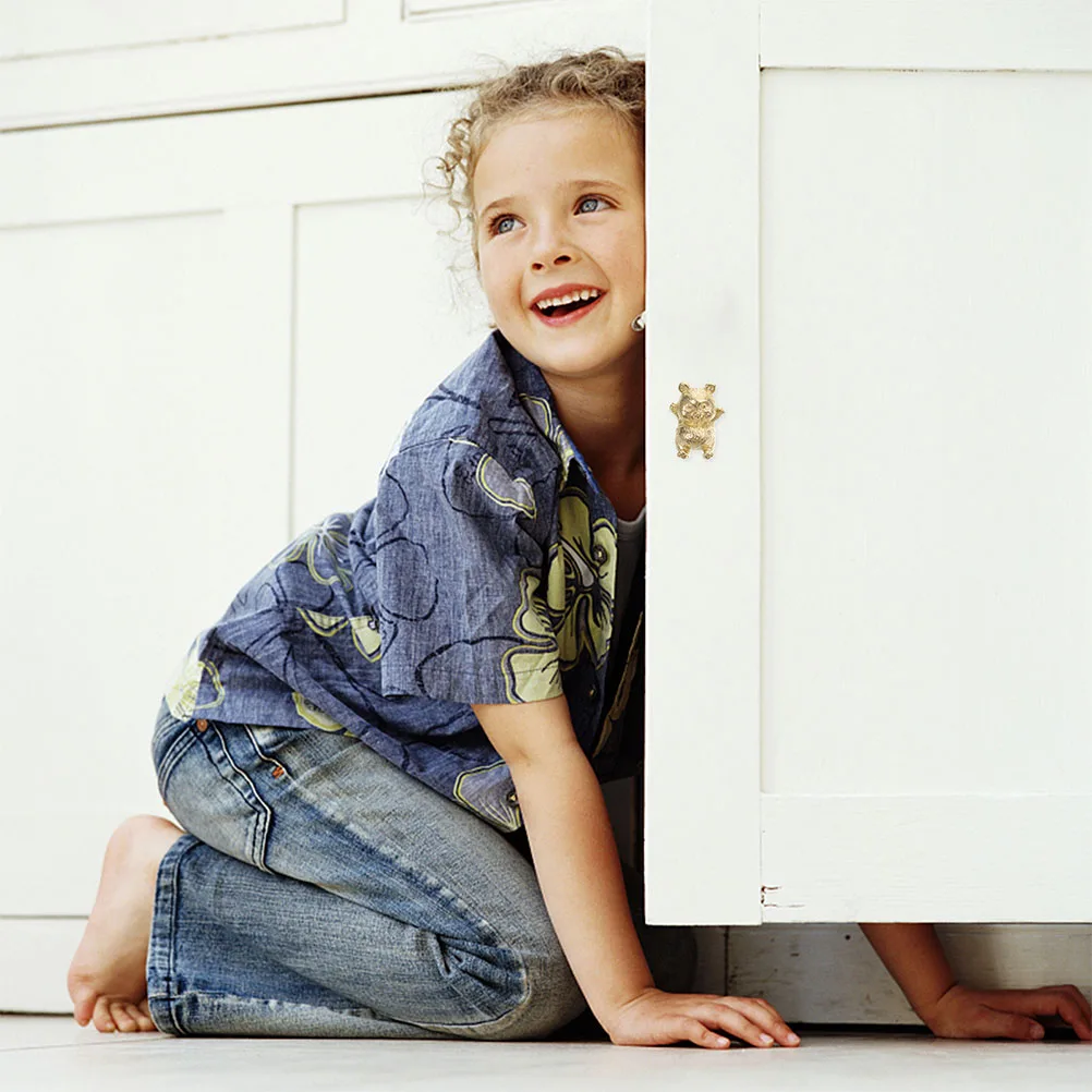 

2pcs Brass Panda Door Knobs Sturdy Decorative Cabinet Handles Vintage Style Hardware For Drawers Kitchen Closet Dresser Handles