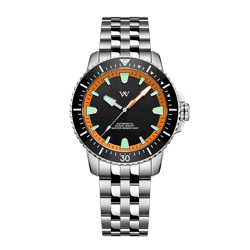 

WM Watch NH35 Automatic Mechanical Watch 200M Water Resistant AR Coated Sapphire Crystal Welly Merck Watches For Man WM211